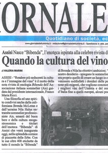 Giornale dell' Umbria - Bibenda Assisi